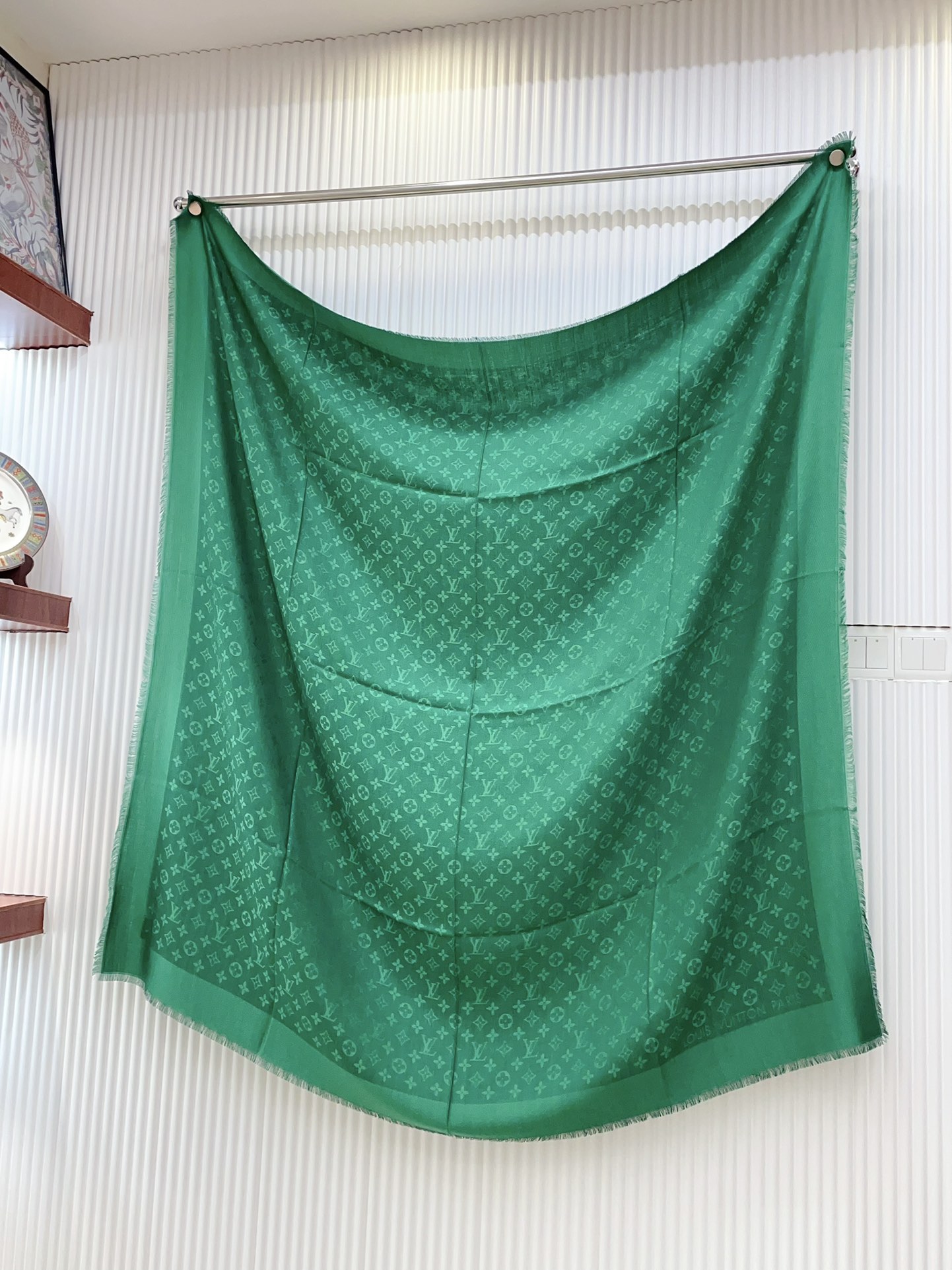 LV Monogram Denim Shawls M75498 Green